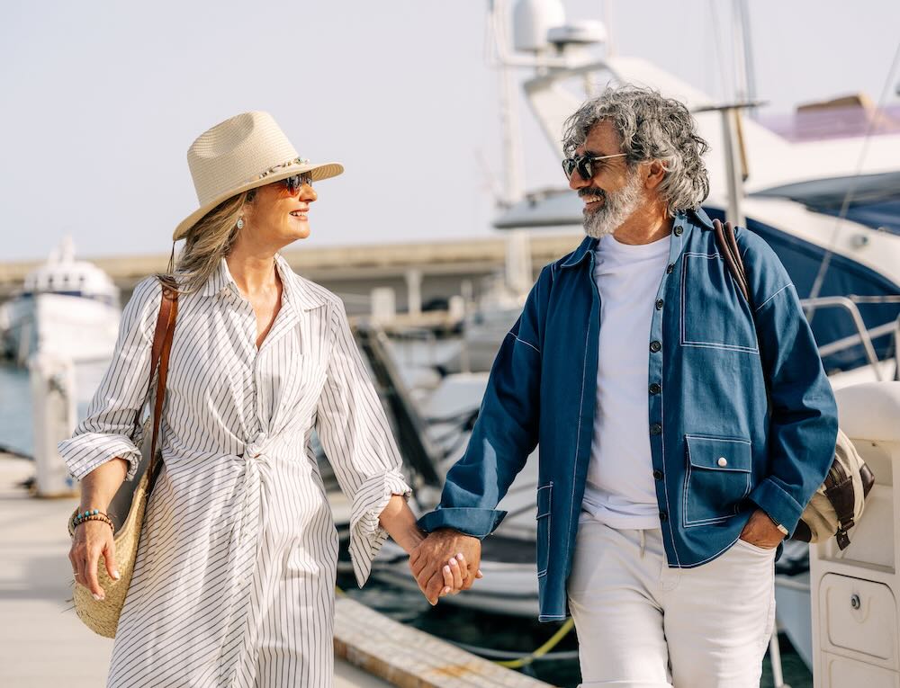 Senior couple on vacation